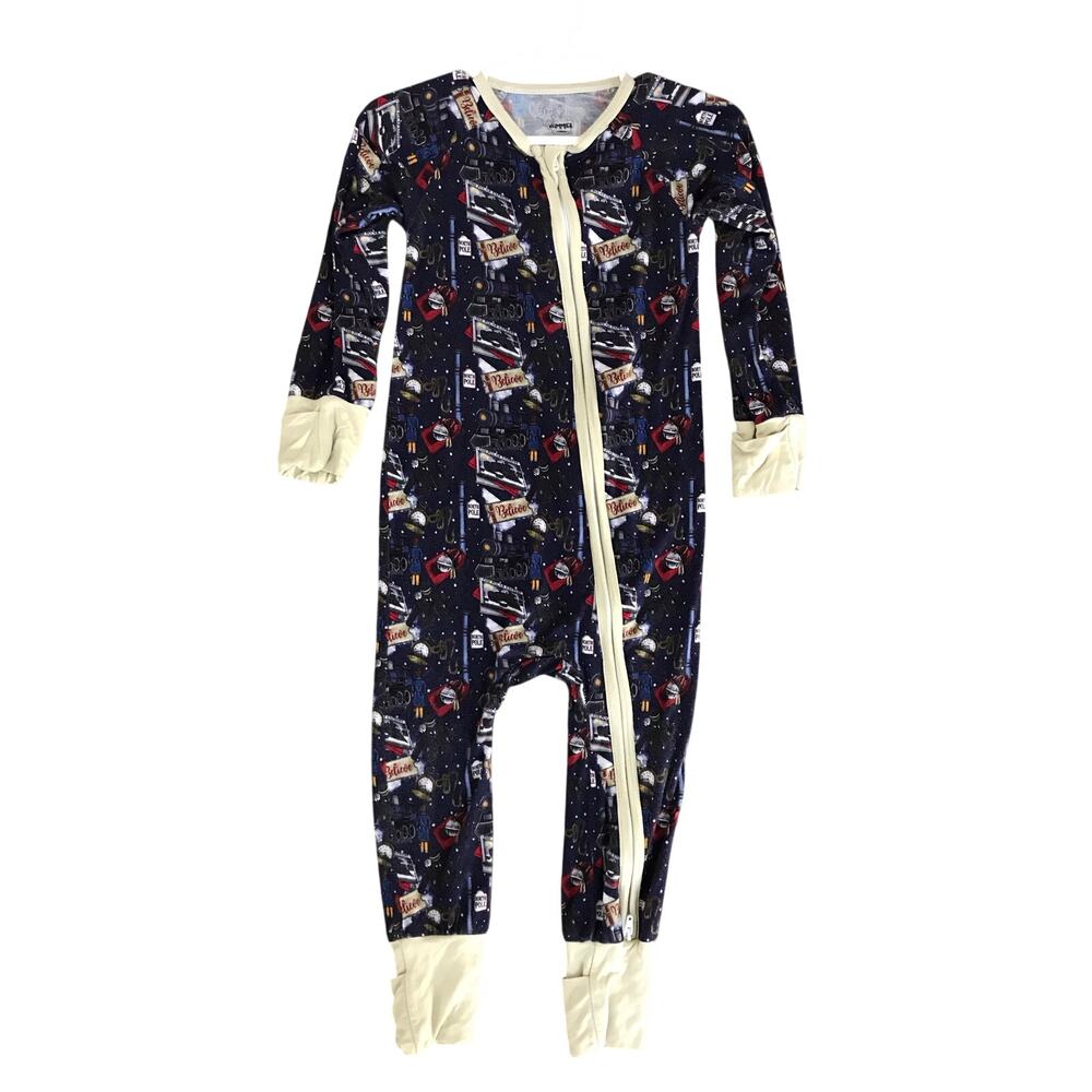 Jammies Bamboo Polar Express Zippy Sleeper Size 2T